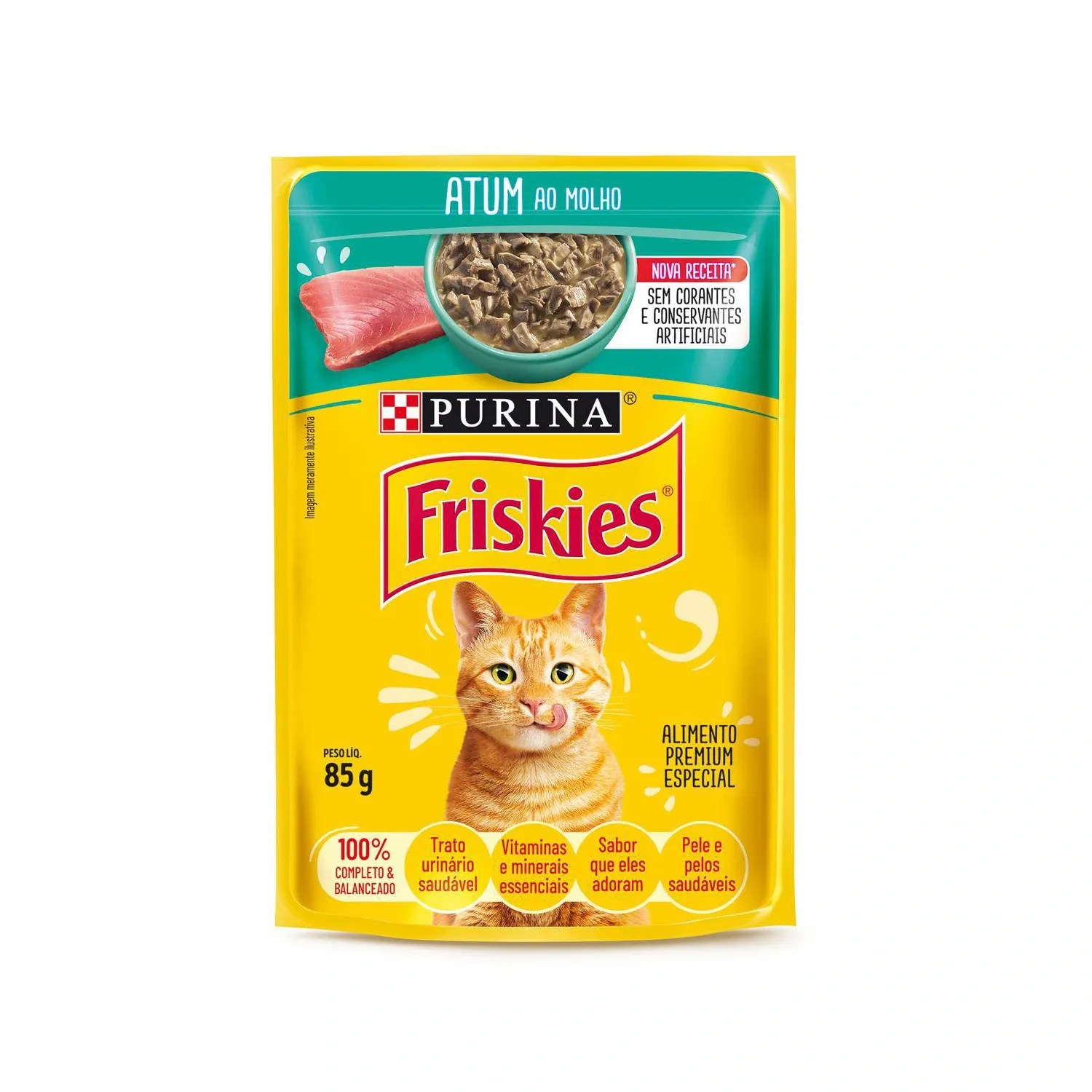 Ração Úmida Friskies Gatos Adultos Atum ao Molho